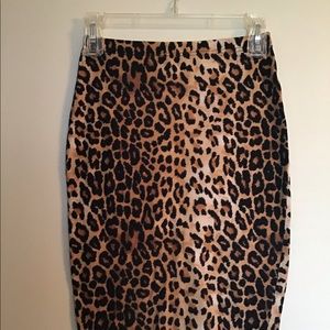 Leopard cheetah spandex skirt